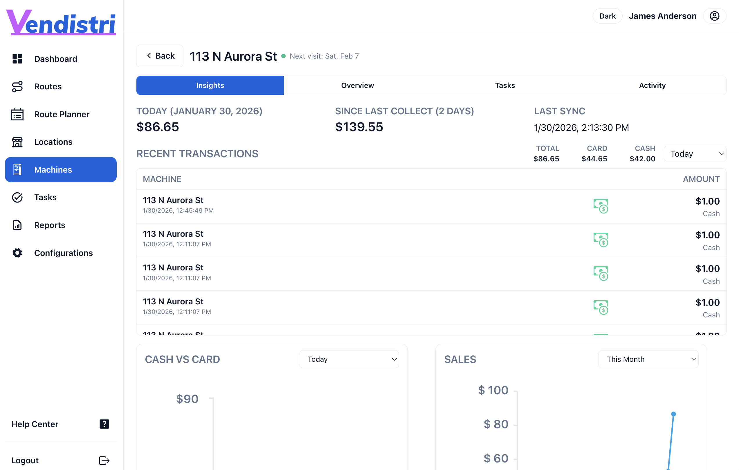 Machine analytics preview