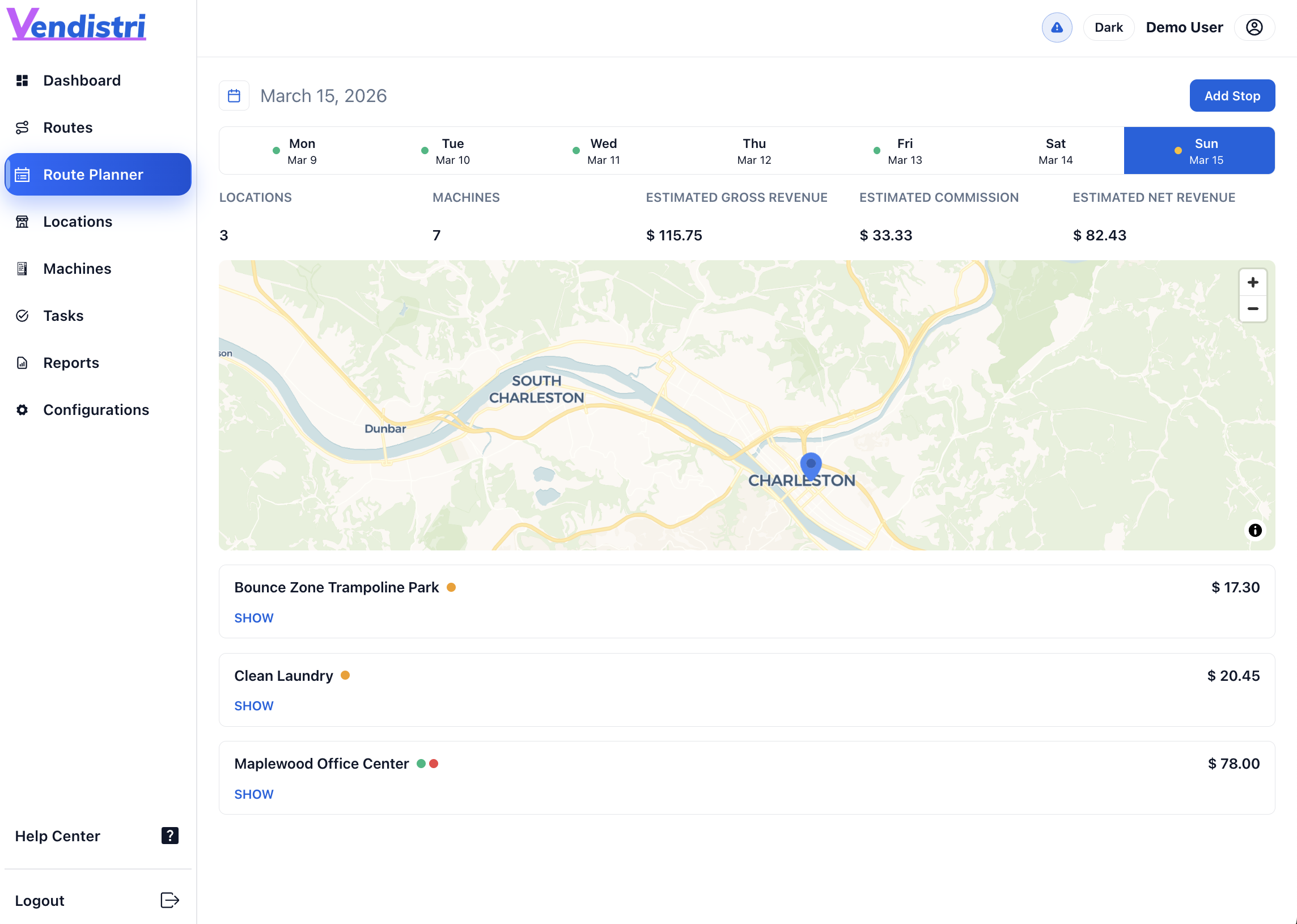 Automated scheduling view